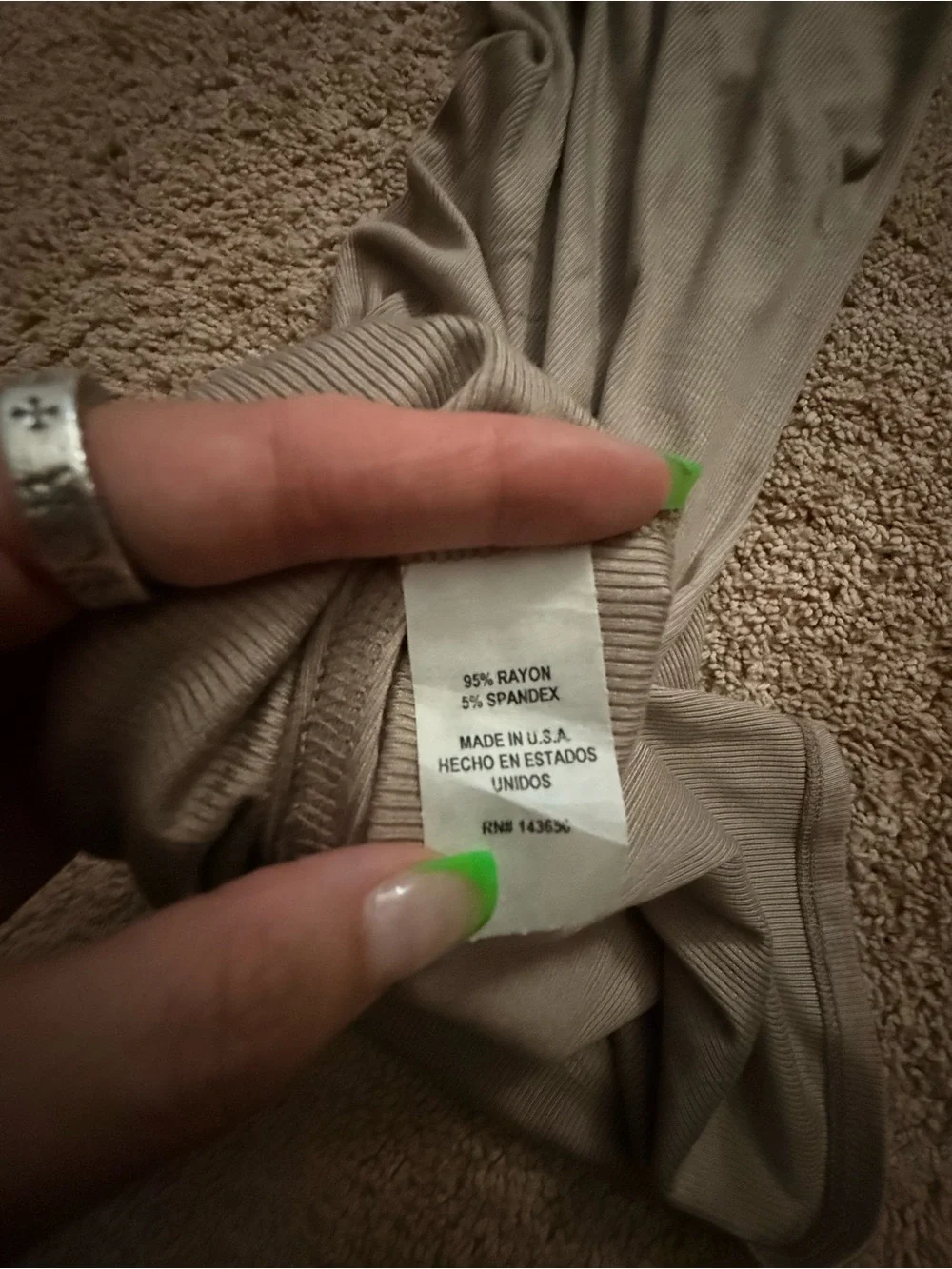 Joah Brown Beige/Taupe One-Shoulder Slip Dress - Picture 4 of 5